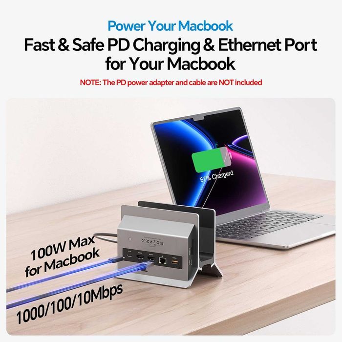 Докинг станция PULWTOP 10 in 1 за MacBook