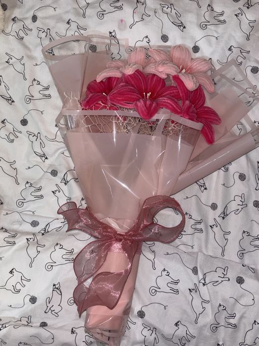 Букет изкуствени цветя(телени пръчки)