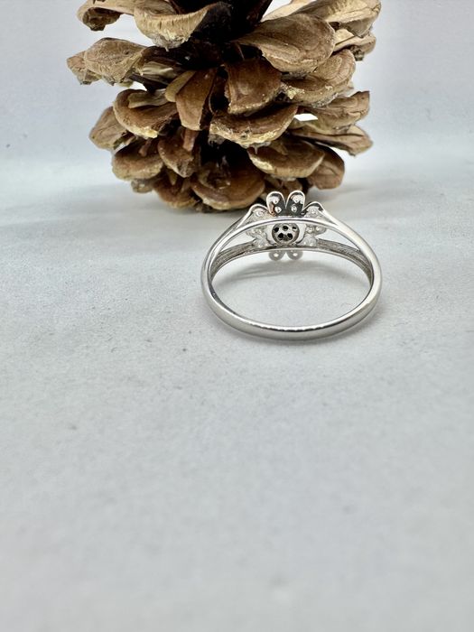 Сребърен пръстен с естествен черен шпинел