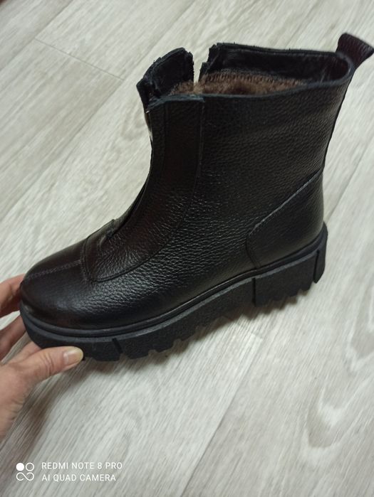 Сапоги кожаные зимние
