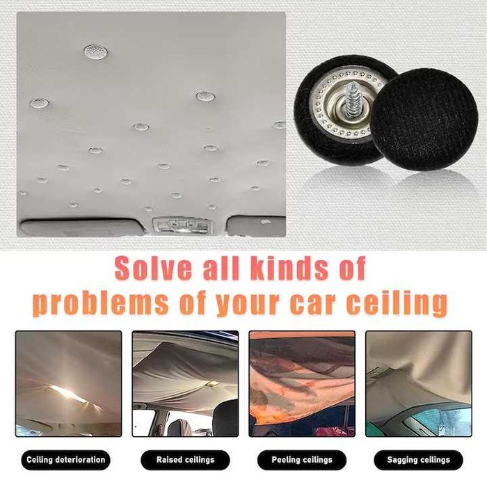 Set 60 capse de reparare a plafonului auto Negru/ Gri / BEJ. NOU!