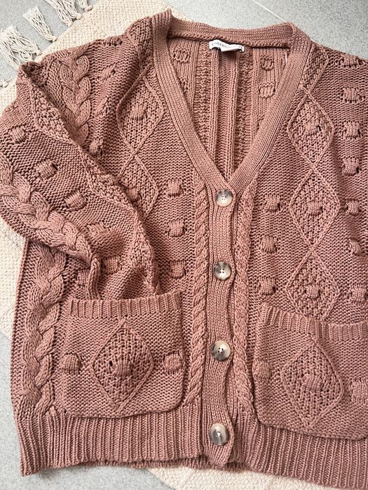 Cardigan damă culoare roz inchis