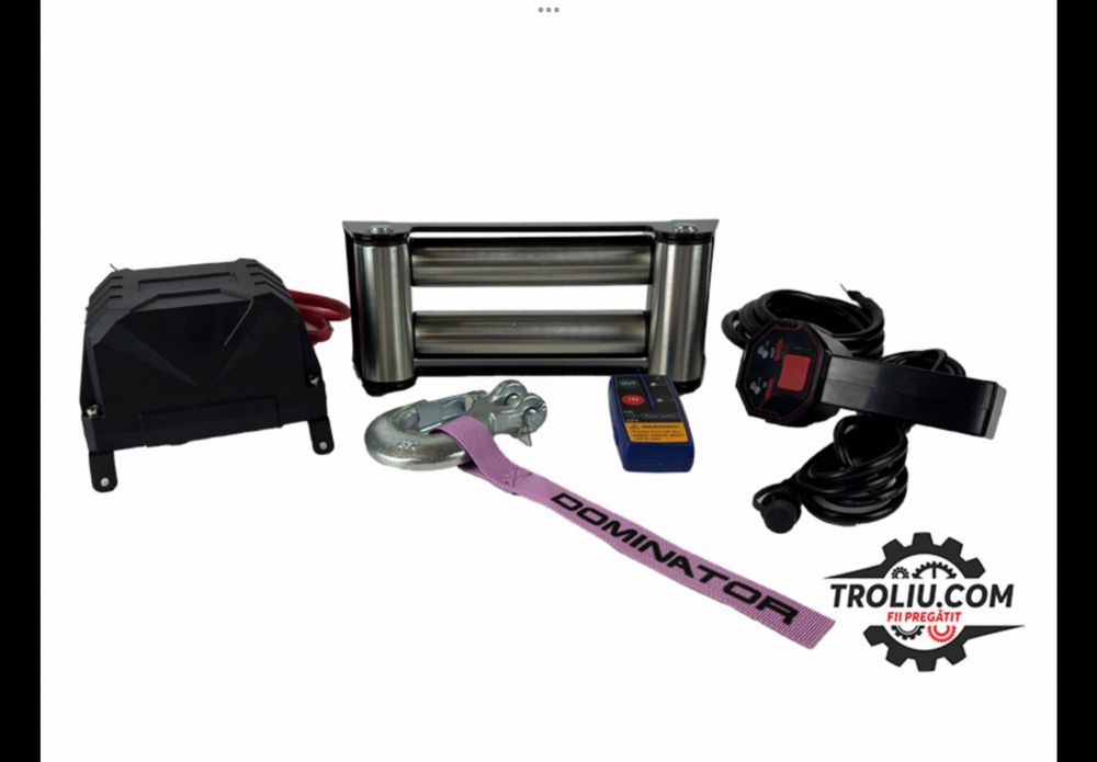 Troliu electric Dominator 13000 lb HD platforma 4x4 auto TOP PRODUS