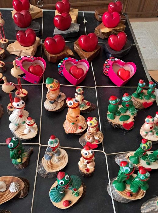 Подарък за Св.Валентин, жаби, щъркели(ръчна изработка)