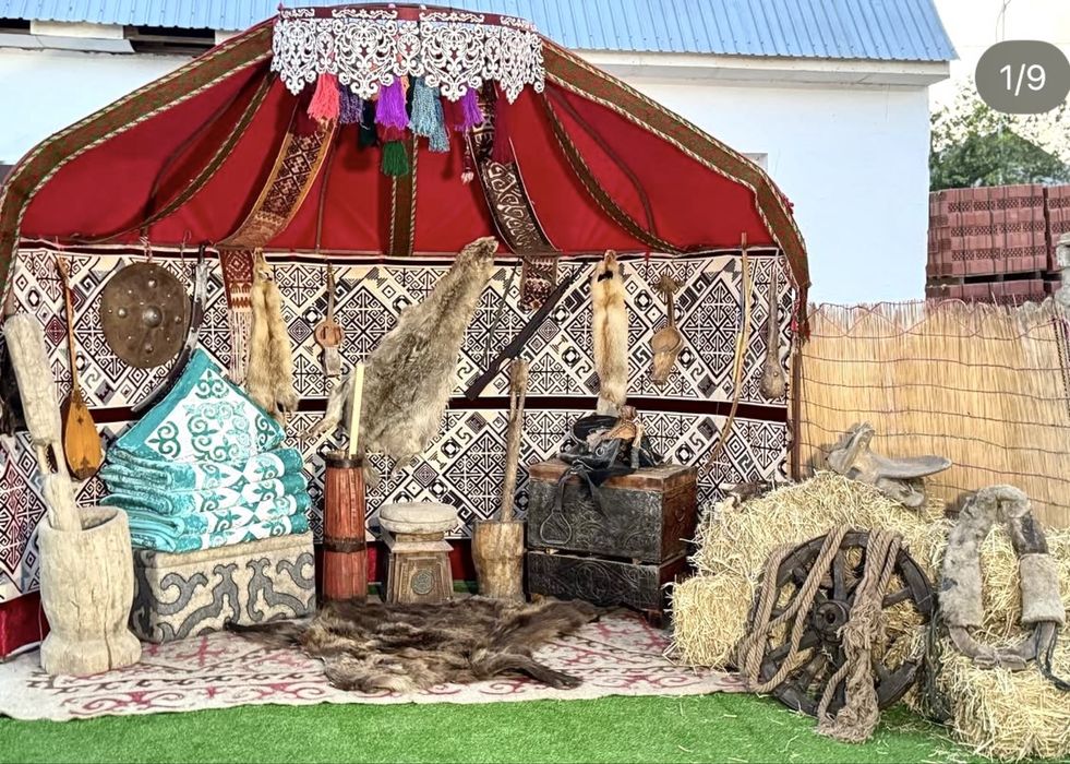 Шанырак юрта киіз үй газон