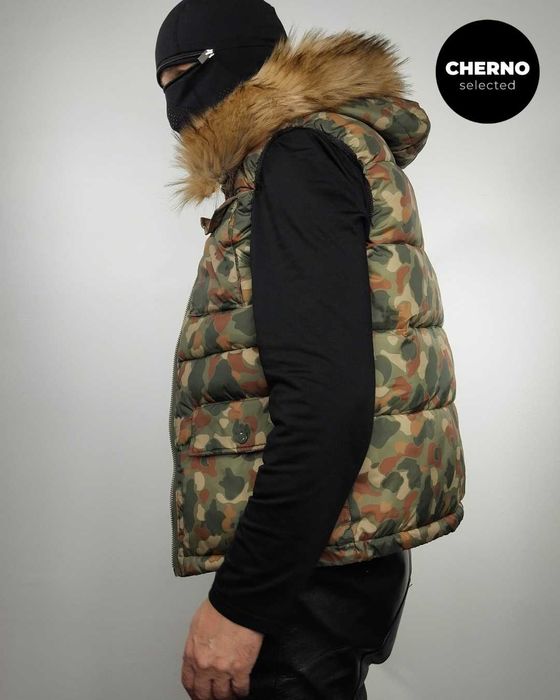Камуфлажен елек с качулка ALPHA INDUSTRIES Camouflage Field Vest - L•M