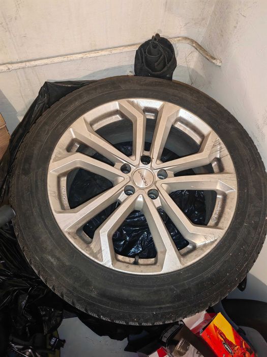 Set 4 roti iarna 235 55 R19 Jante Dezent 5x112 cu anvelope Michelin Latitude Alpin Audi Original