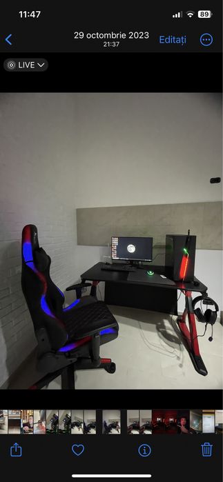 Scaun gamin White Shark RGB