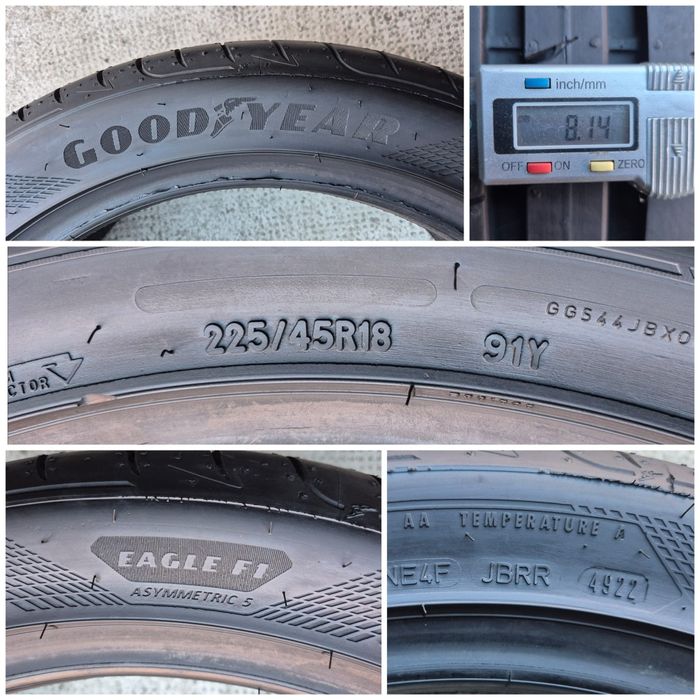 O bucată 225/45 R18 vară - una Goodyear Bridgestone