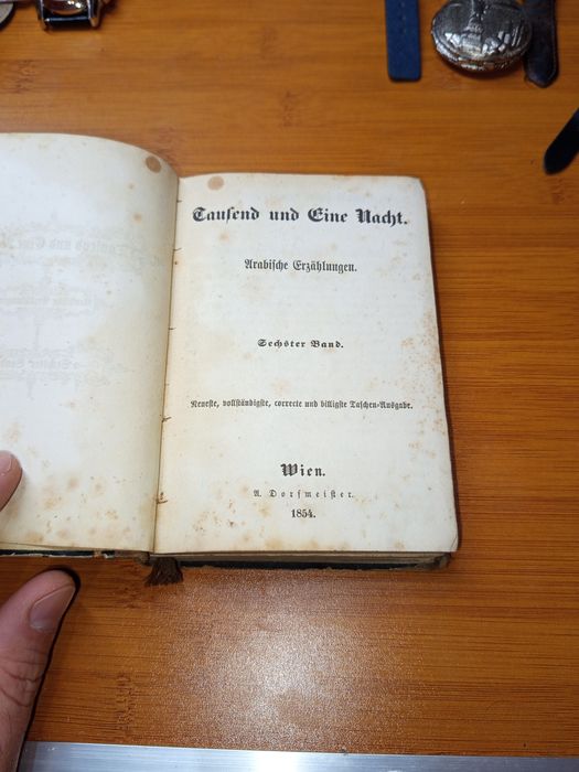 Carte vintage germană din 1854,stare de conservare impecabilă