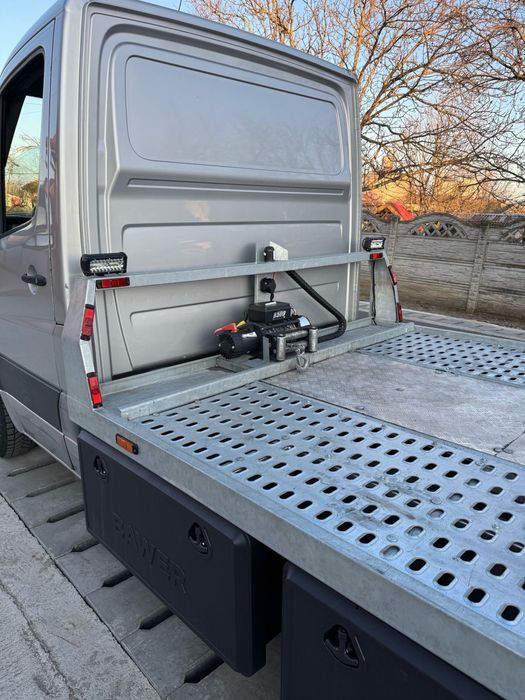 Mercedes-Benz Sprinter 519 CDI V6 Platformă Auto – 3.5T Permis B – Ansamblu 7T – Roți Duble -Aer conditionat -Scaun pe perna