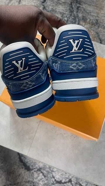 Adidasi Sport Sneakers Luis Vuitton LV Trainers Skate Blue White - Livrare Verificare