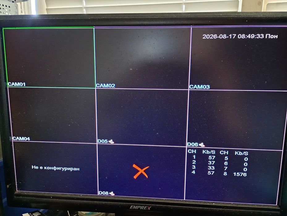 8 канален NVR Sannce .4 PoE и 4 Wifi канала.