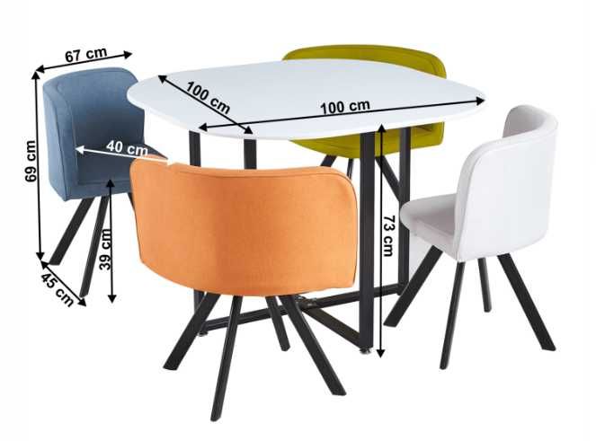 Set de mobilier, masa si scaune colorate (NOU)