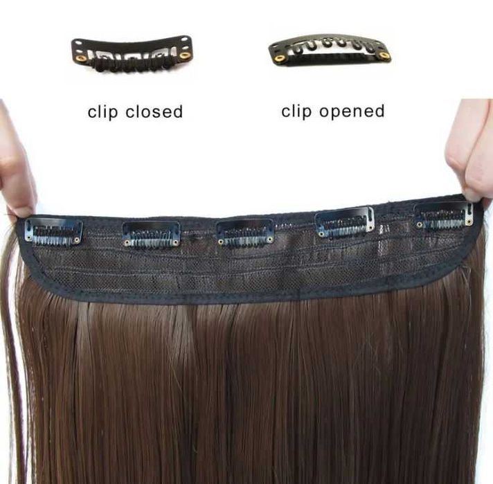 Клипси - щипки за коса - екстеншъни. Различни размери.