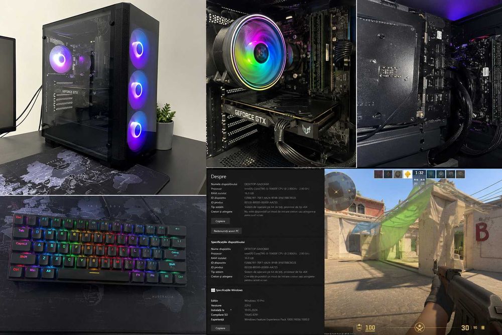 PC Gaming + Tastatură Redragon K617 – Gata de joc!
