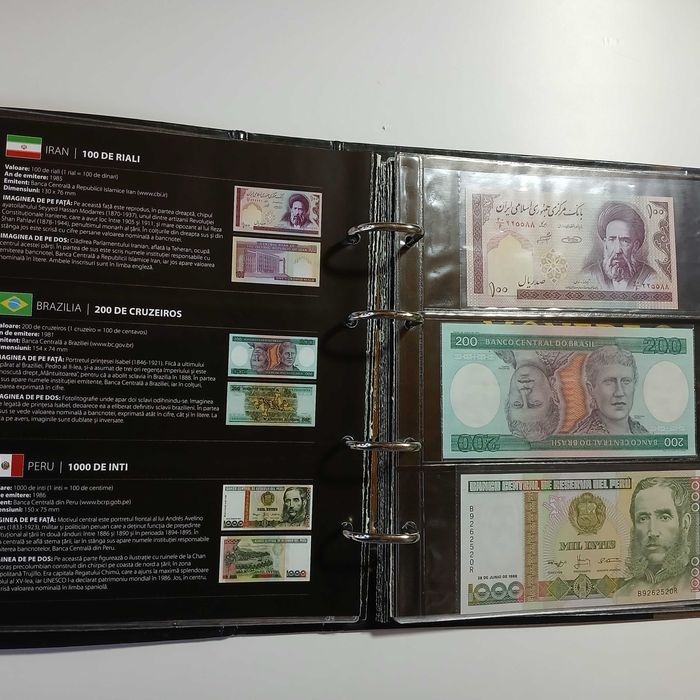 Vand Colectia Monede si Bancnote de pe glob 150 numere 3 glasoare cu 138 bancnote si 98 monede plus