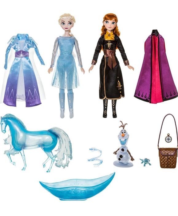Прекрасен голям комплект кукли Елза и Анна, Нок, Олаф