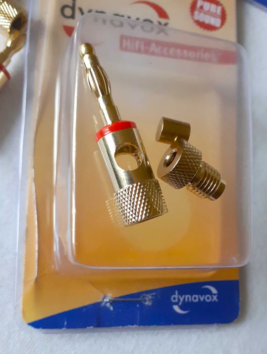 NOI: Conectori banane Dynavox pentru cabluri boxe, mufe de amplificator streamer amplituner receiver stație DAC