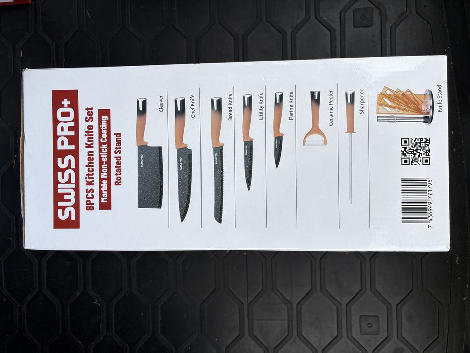 Set cutite bucatarie cu suport rotativ Swiss pro+