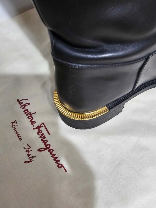 Cizme din piele Salvatore Ferragamo