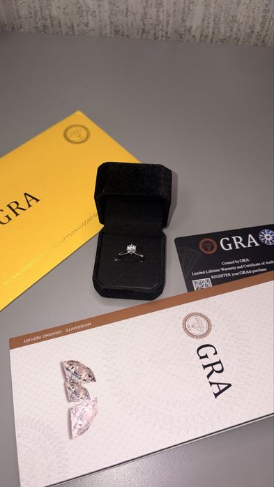 Годежен пръстен с moissanite VVS1, 1.0 карата.