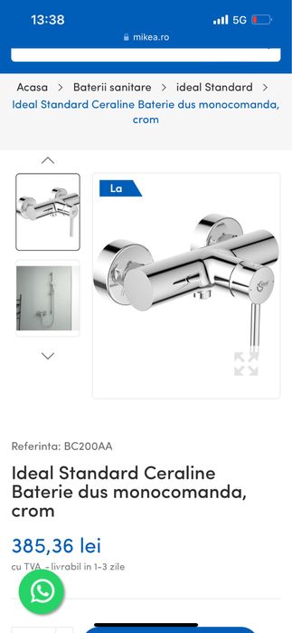 Baterii de baie Ideal Standard noi !! Diverse modele