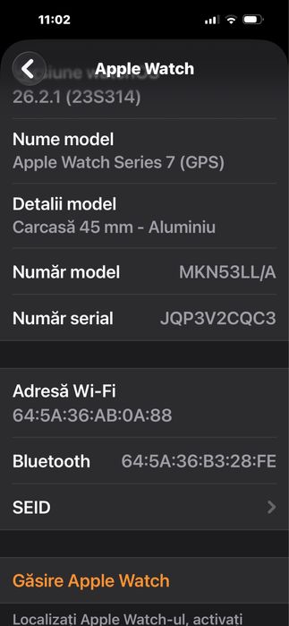 Apple Watch Series 7 45mm GPS Midnight Case Midnight Band MKN53LL/A Good
