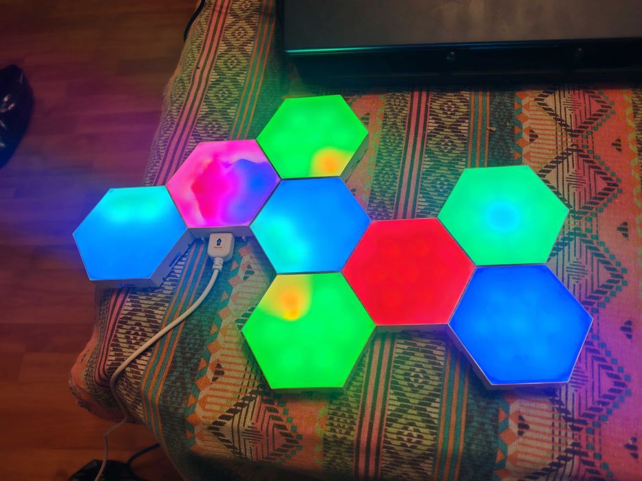Hexagonal Gaming LED панели RGB 8 бр смарт осветление