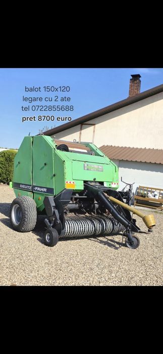 Vand presa de balotat balotiera rotunda pe plasa si ata Cu tocator