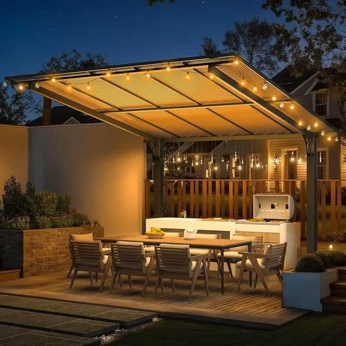 Навес за кола или вътрешен двор и тераса 3x3m