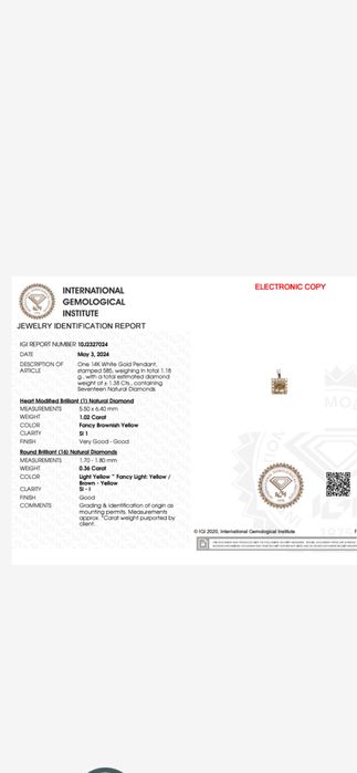 Висулка 18 к бяло злато с диаманти!€4700