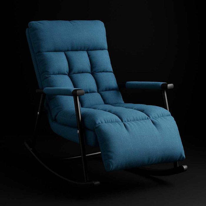 Премиум кресло-качалка с мягким матрасом для отдыха
