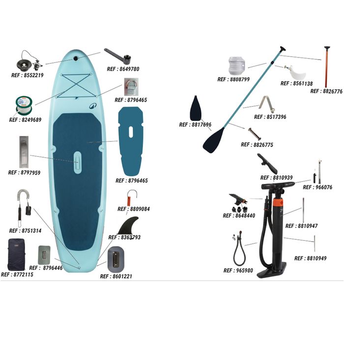 Set stand up paddle gonflabil 10'6 100 - produs resigilat Decathlon
