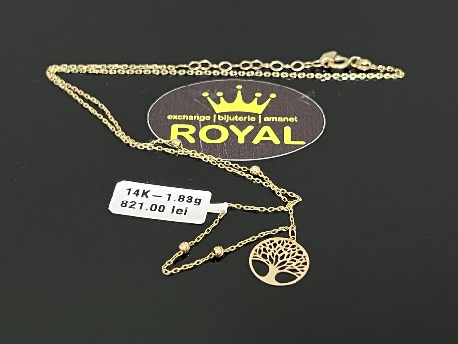 Bijuteria Royal CB : Lant pomul vietii aur 14k 585   1,83 gr