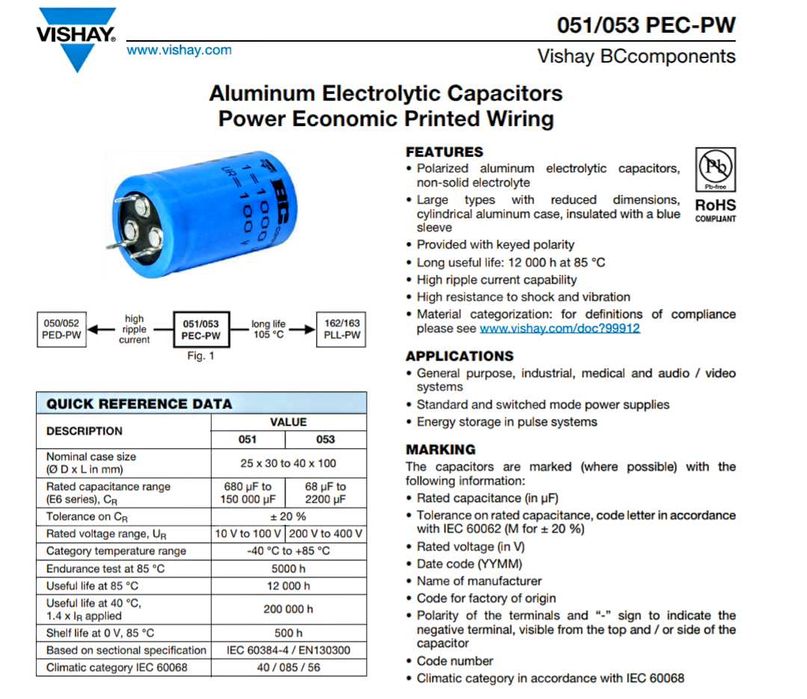 Кондензатори Vishey USA VISHAY