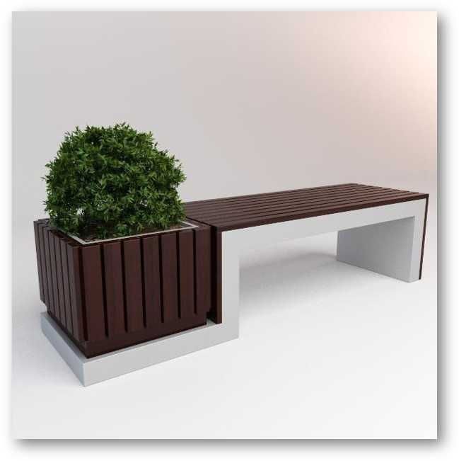 Скамейка мраморная c спинки и без спинки / урна