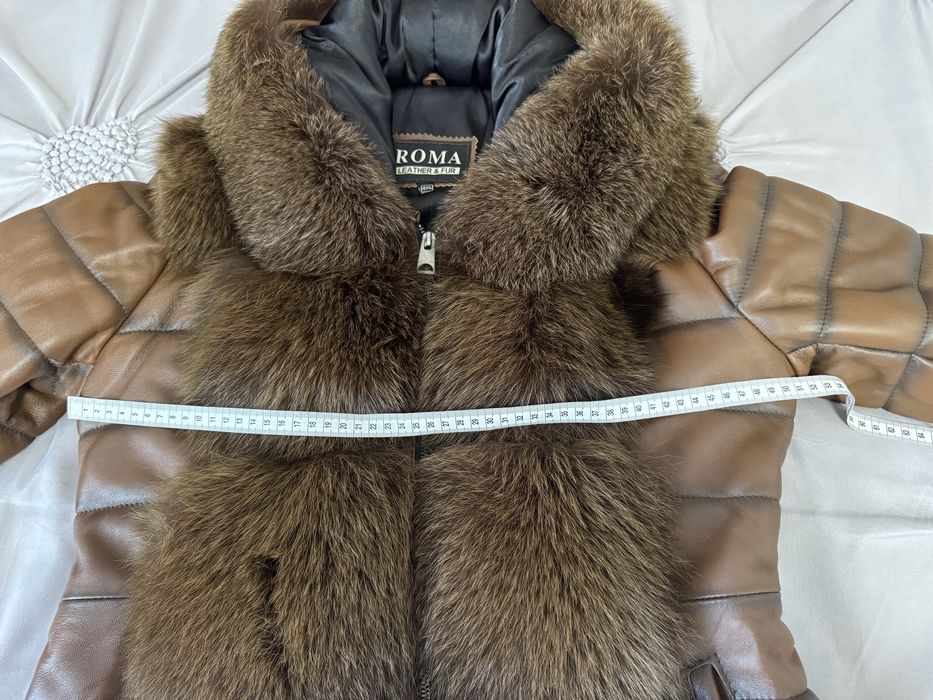 Vind haina din piele cu blana naturala !