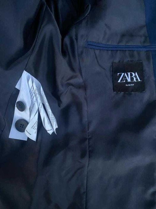 Sacou Bleumarin Zara cu buzunare