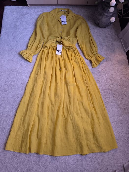 Set Zara cămașă și fustă