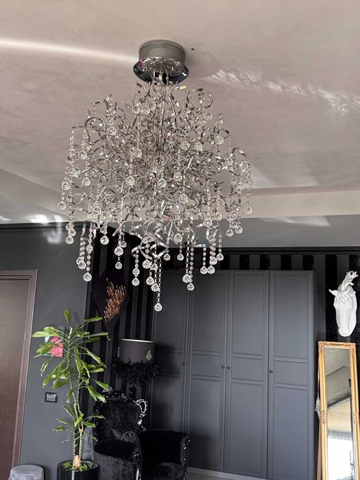 Candelabru cristale naturale 80CM - MOBEXPERT