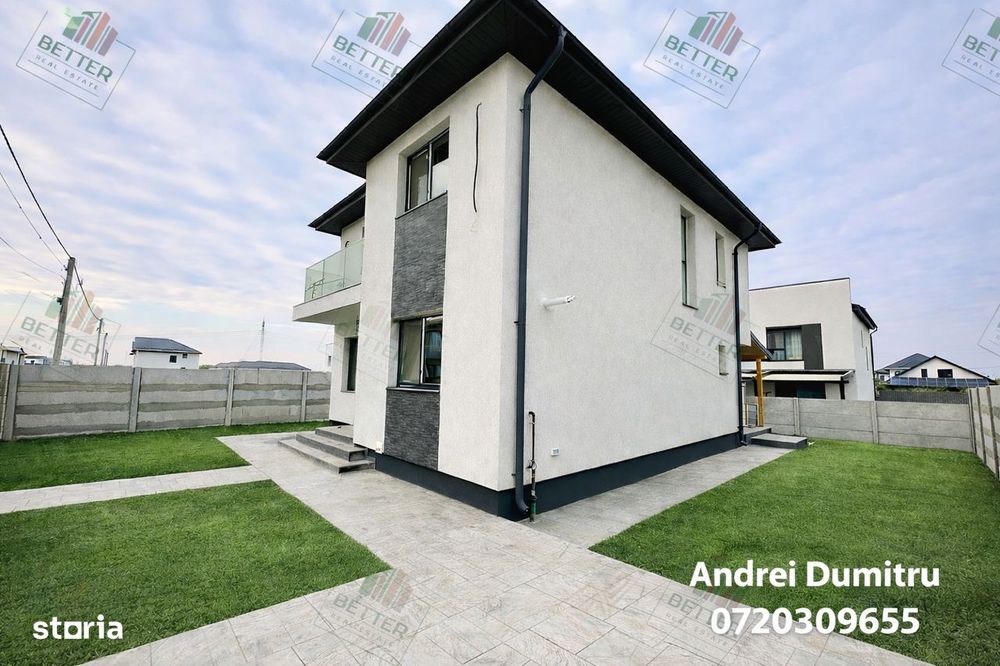 Casă modernă cu 4 dormitoare, terasă și beci – Comuna Berceni