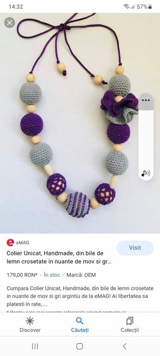 Coliere handmade in cutie cadou
