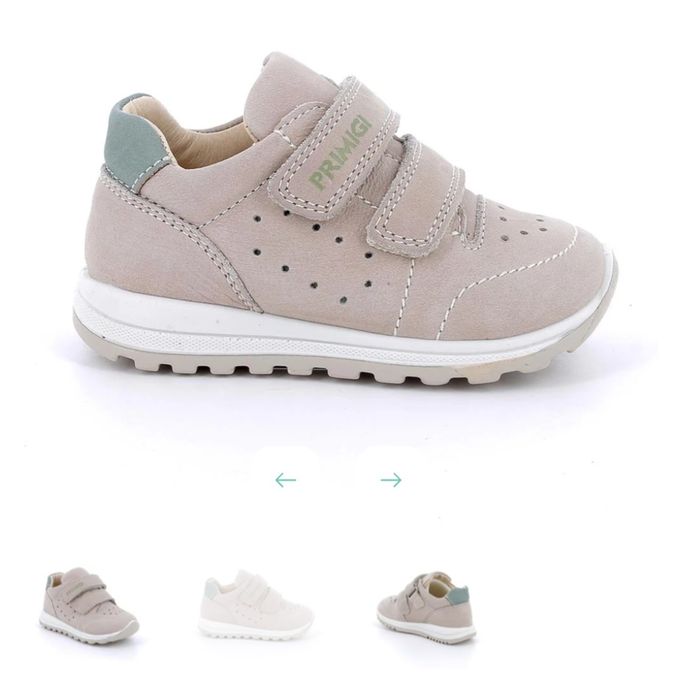 Primigi pantofi unisex Primii pasi din piele 20 Nabuc Soft Pietra