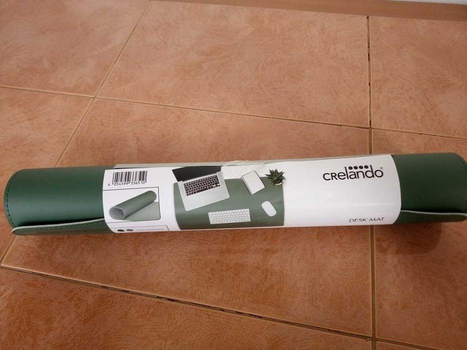 Suport birou / Desk mat Crelando, față dublă verde/ kaki, 60x35 cm – Nou