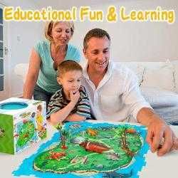 Интерактивен орбитален пъзел с динозавър за деца на възраст 3-12 г