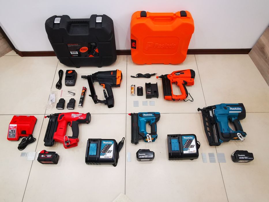 Pistol cuie beton - lemn / Presa setizare