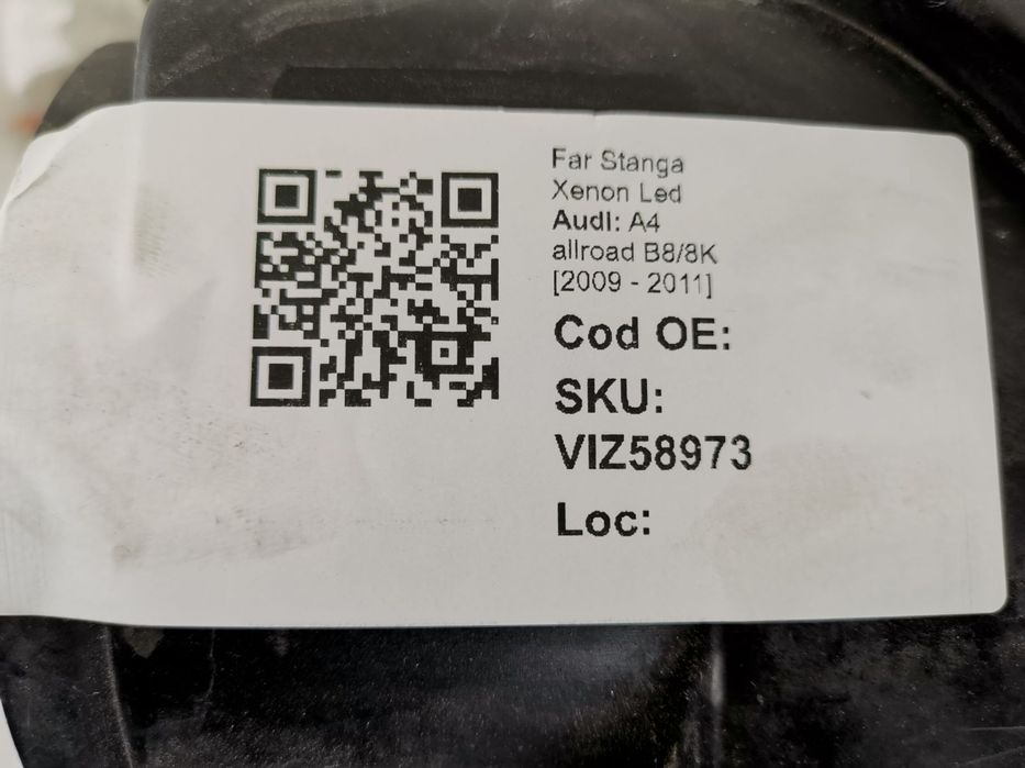 Far Stanga Xenon Led Audi A4 B8/8K 2007 2008 2009 2010 2011 Original I