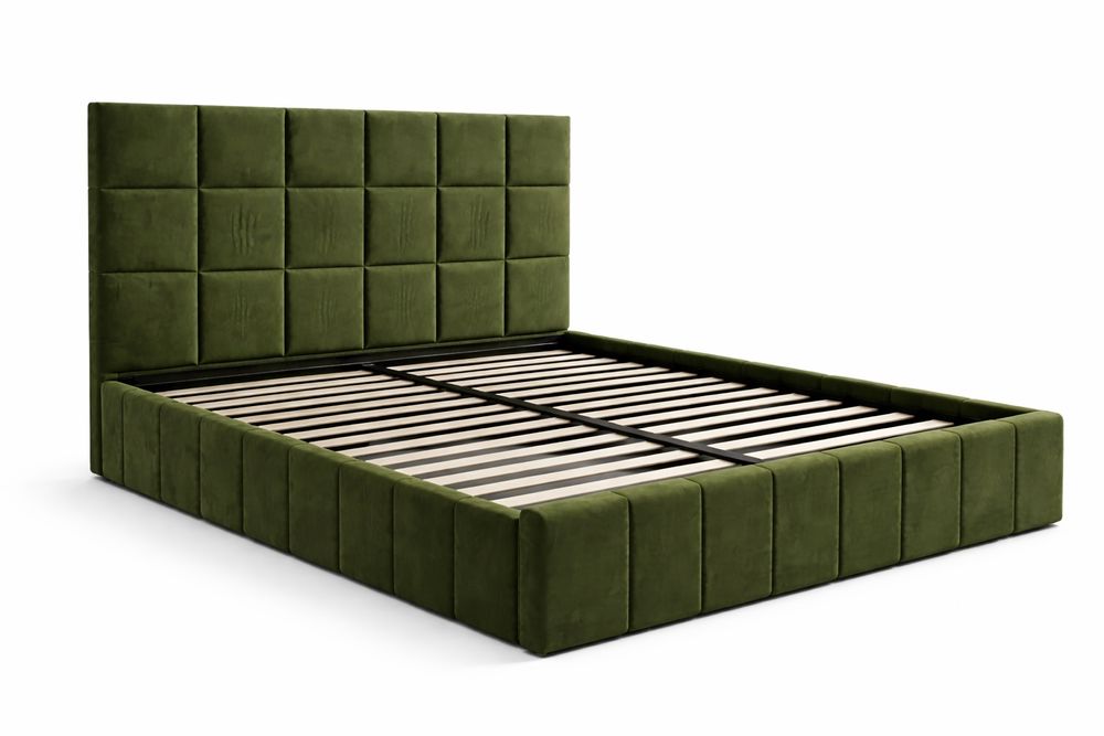 Pat tapitat cu somiera metalica 9  bucati stoc