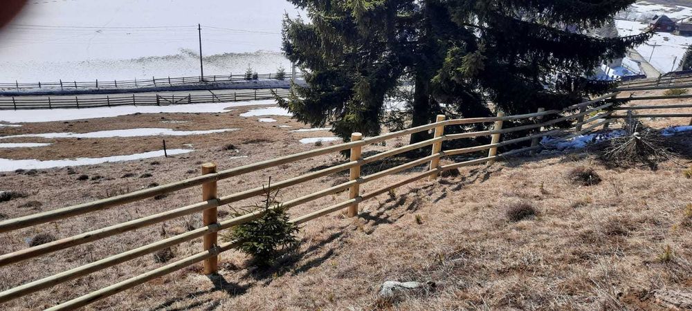 Gard robust din lemn tratat